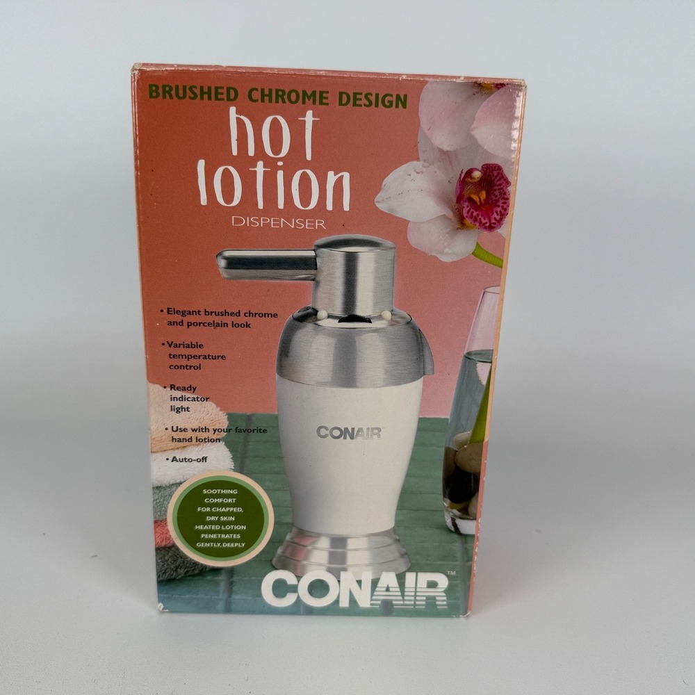 CONAIR‎ Chrome Heated Hot Lotion Dispenser Warmer Spa Hand Temperature Control